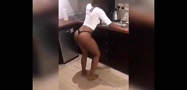  Local girl dance in the kitchen